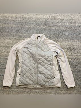 Marmot Women's Light Gray Quilted Full-Zip Jacket